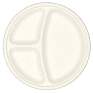 10 Inch 3 Compartment Plate